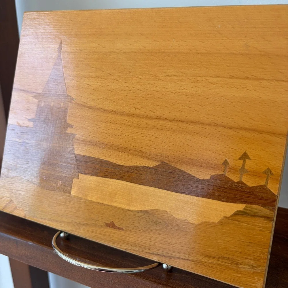 Handmade vintage marquetry